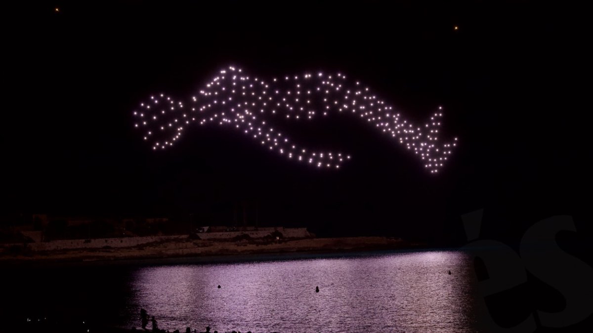 Espectacle de drons a Tarragona.