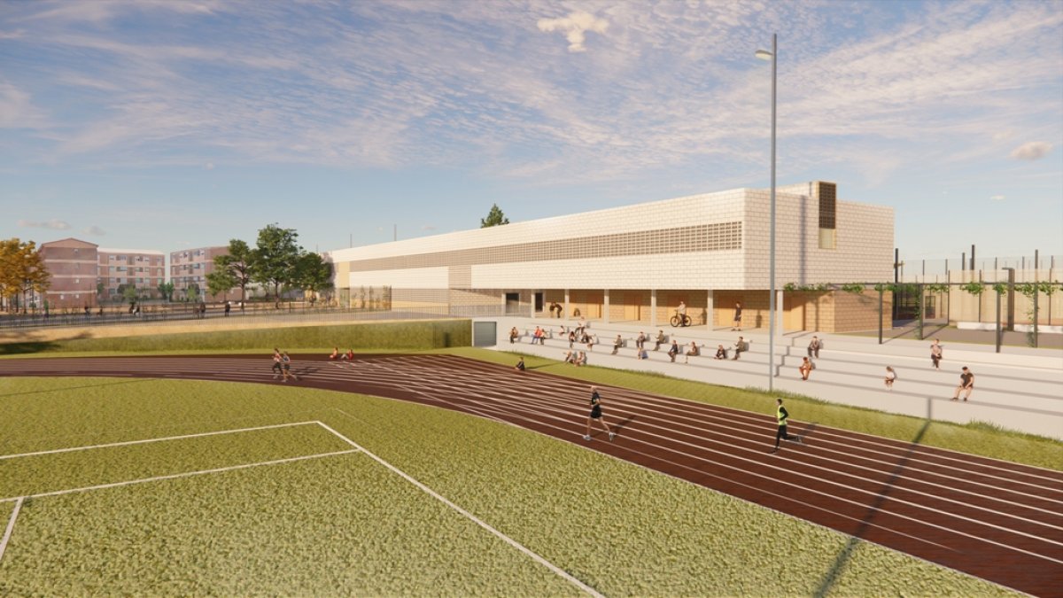 Render de la futura pista de atletismo de Vila-seca.