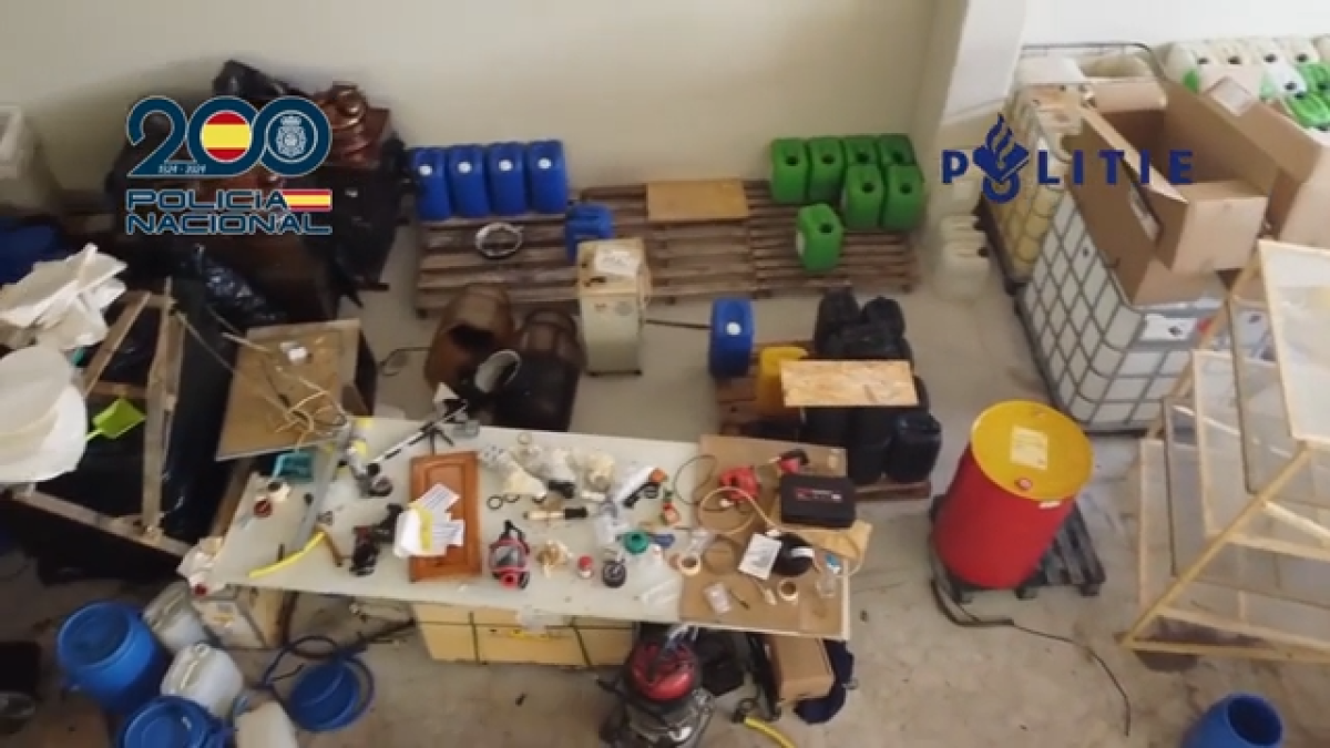 Imatge del laboratori de droga sintètica a Amposta.