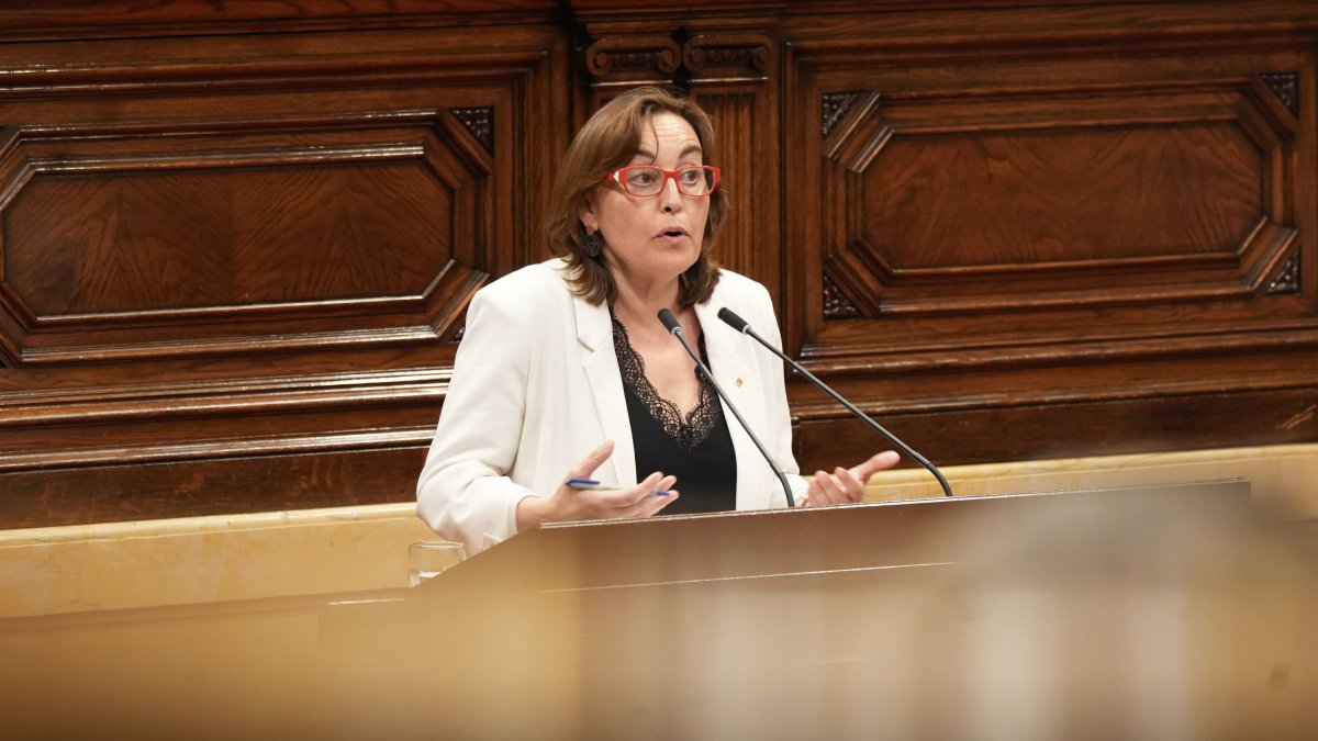 La consellera de Territori, Sílvia Paneque, durant una intervenció al ple del Parlament d’aquest juliol