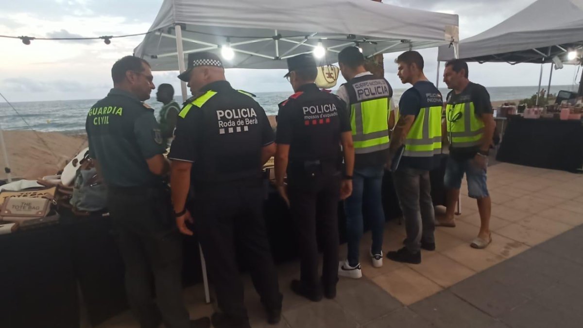 Imagen del operativo llevado a cabo en Roda de Berà.