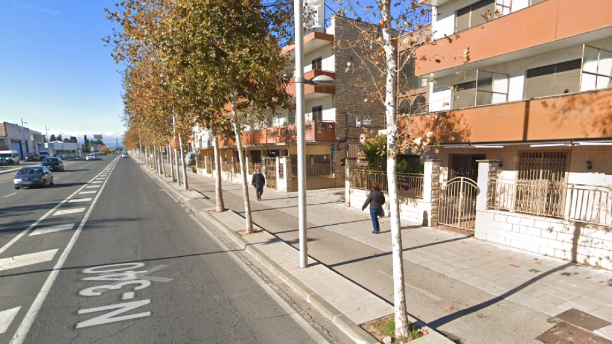 Imagen del punto afectado por un escape de gas en la carretera de Valencia de Tarragona