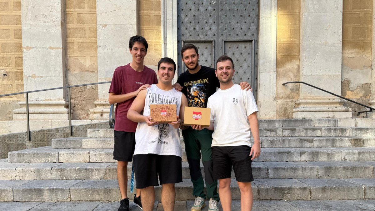 Marc Peñalver, Pau Montejano, Esteve Bou, i Daniel Bayerri, cocreadors del joc Missió Seguici.