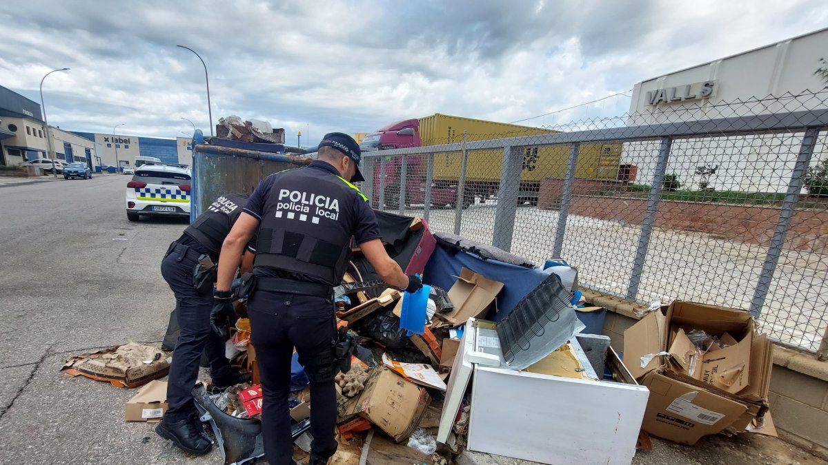 Imatge dels abocaments al polígon industrials de Valls.
