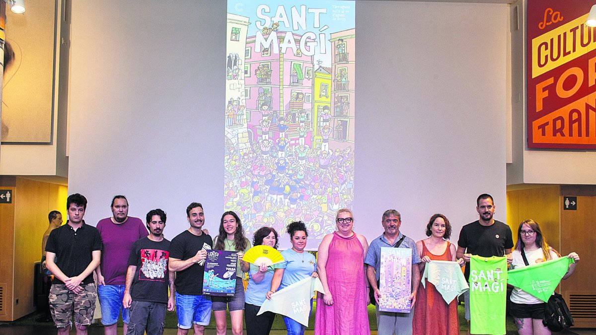 La presentació del cartell de Sant Magí, amb tot el seu marxandatge.
