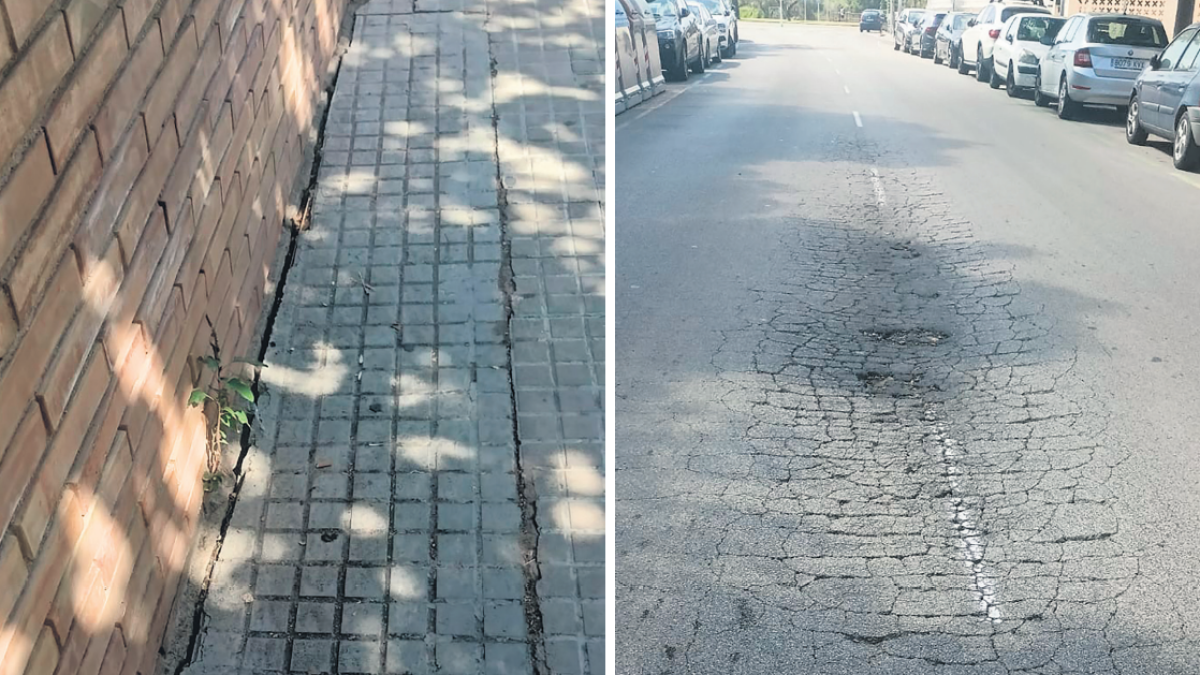 El estado de la calle Hipòlit Lázaro a raíz del desvío del tráfico por las obras del paseo Pau Casals indigna a los vecinos.