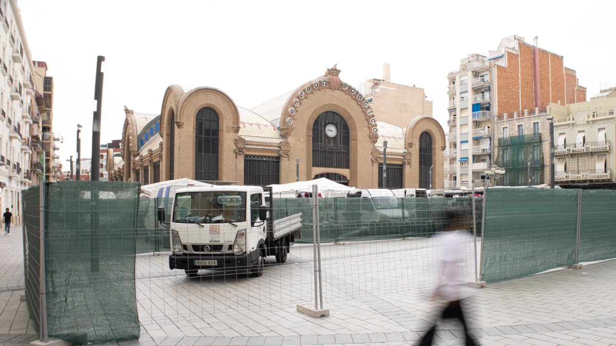 Comencen els primers treballs de la pèrgola de la plaça Corsini de Tarragona