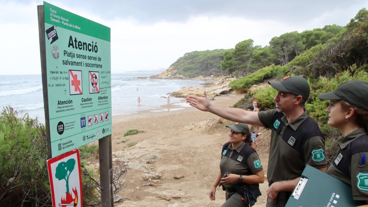 Los Agentes Rurales hacen tareas de prevención en espacios naturales como el bosque de la Marquesa de Tarragona.