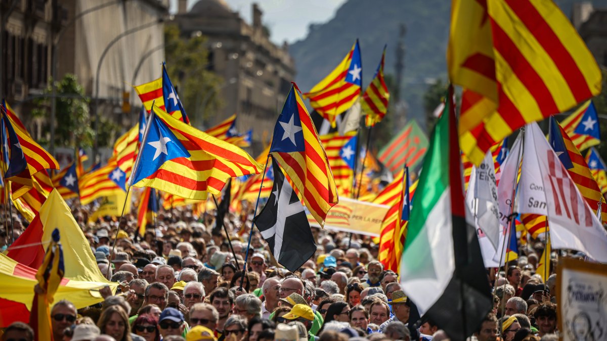 Imagen de archivo de una manifestación independentista