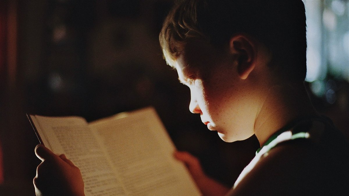 Imatge d'arxiu d'un nen llegint un llibre