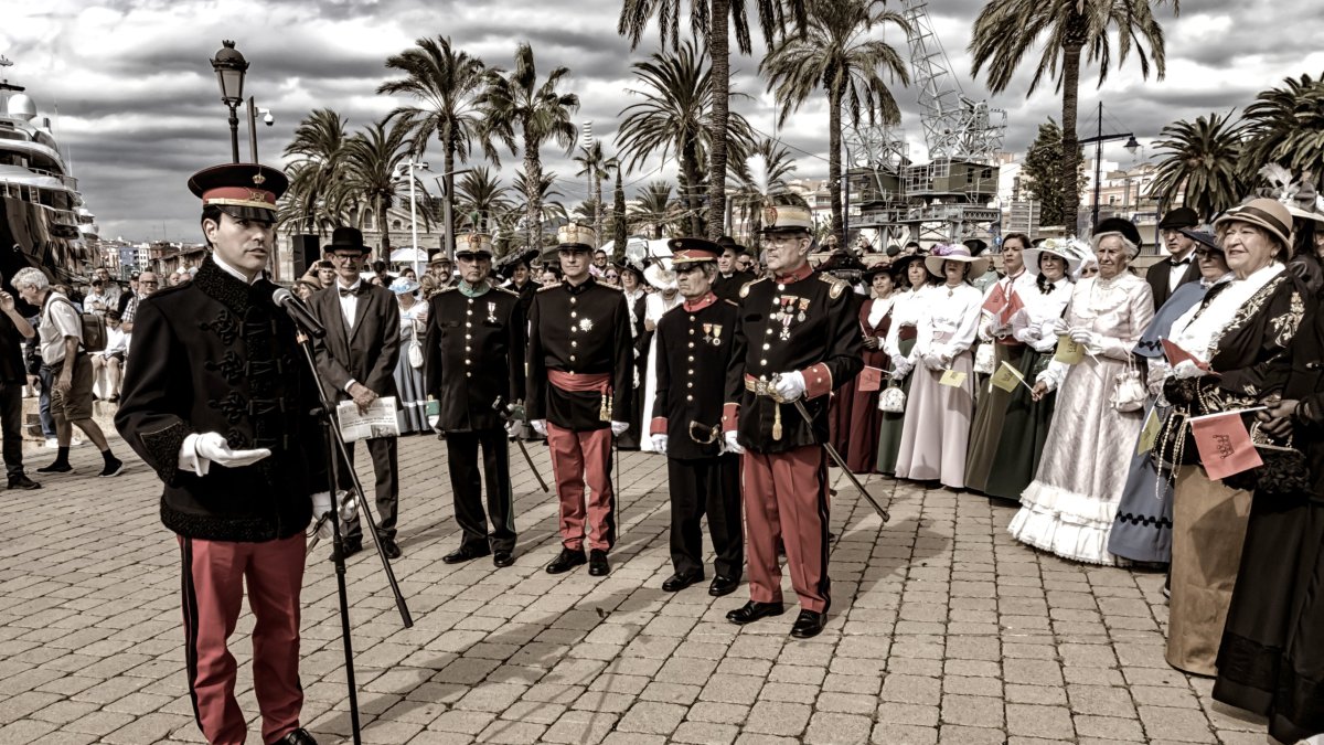 Imatge de la recreació històrica de la visita d'Alfons XIII al Port de Tarragona