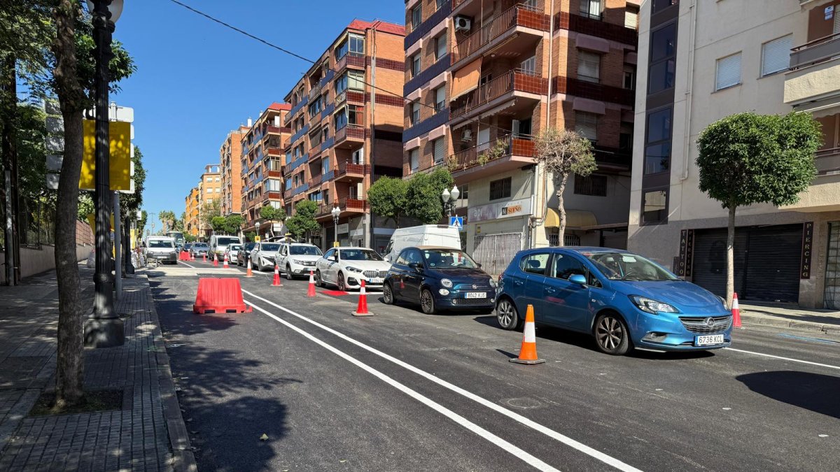 Imatge del nou carril bici situat a l’avinguda Andorra