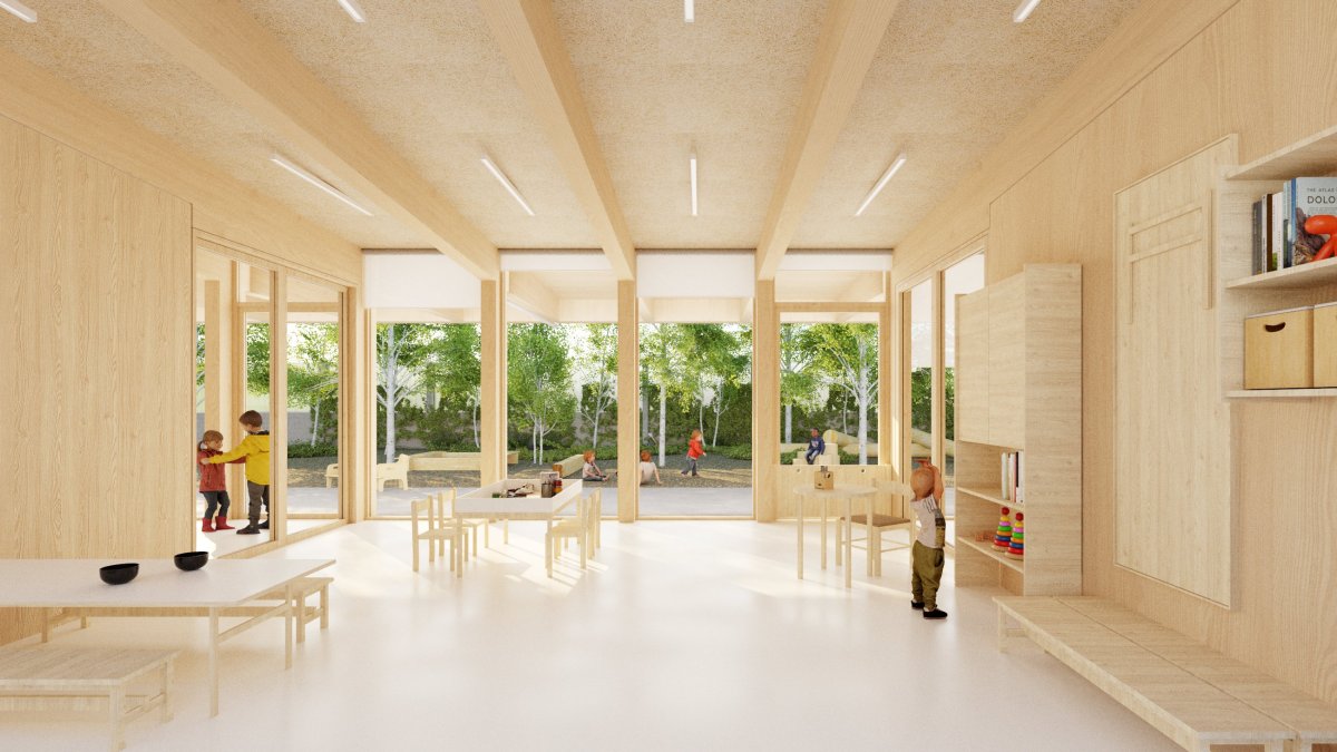 Imatge virtual del projecte de l'escola bressol municipal L'Ametller.