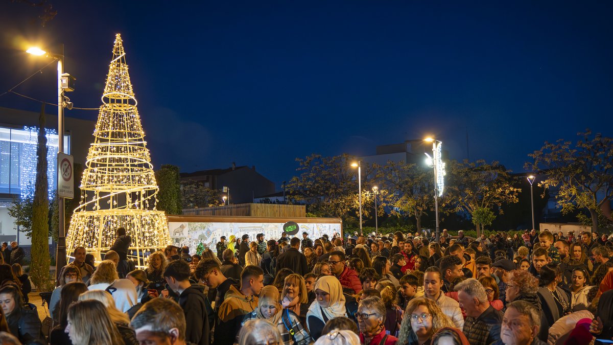 Imatge de l'acte d'encesa de les llums de la Canonja de l'any passat.