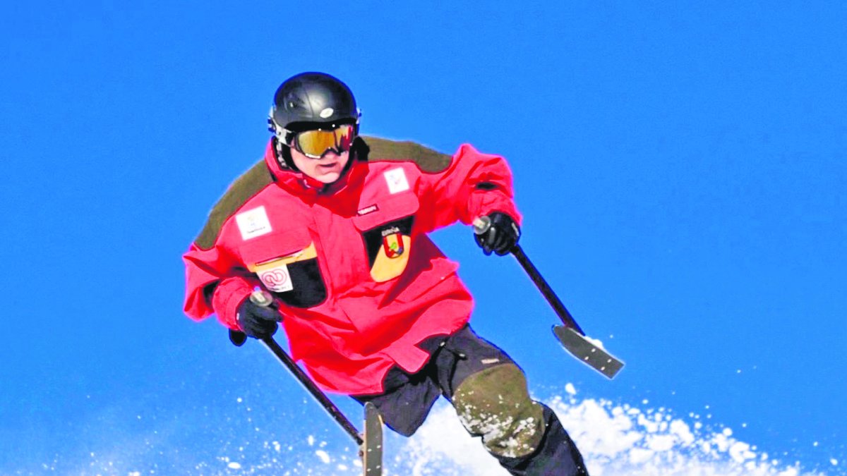 Rafael Llátser esquiando, en una imagen de archivo.