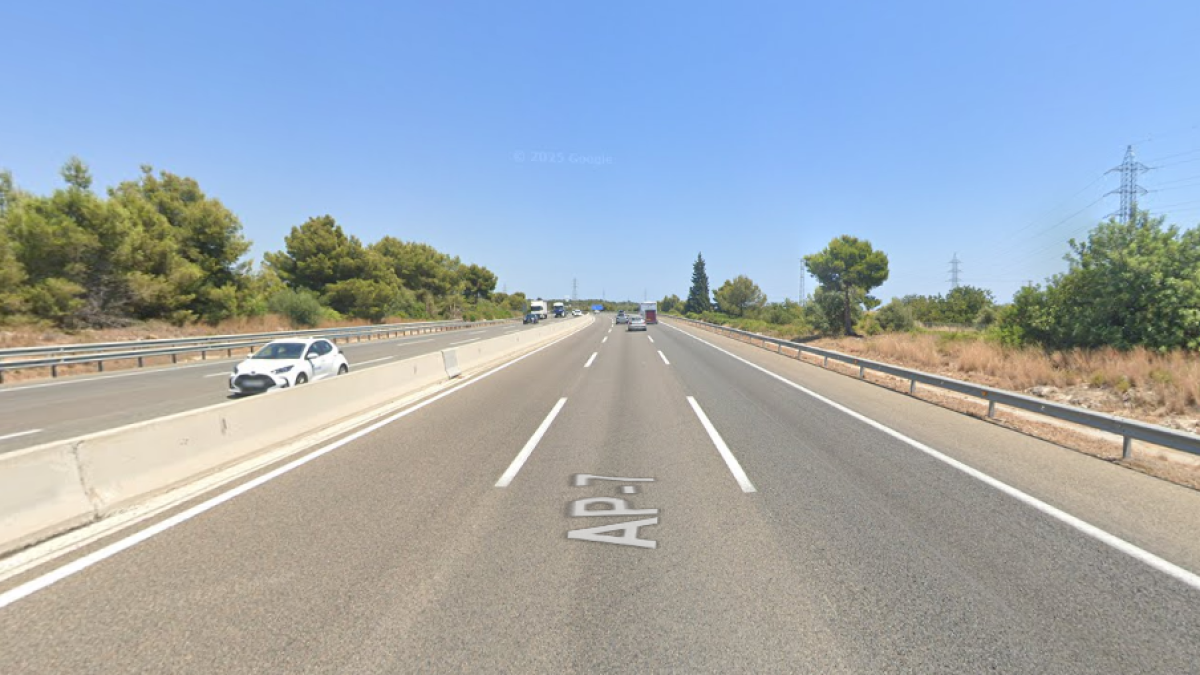 Imagen de la AP-7 a su paso por Roda de Berà.