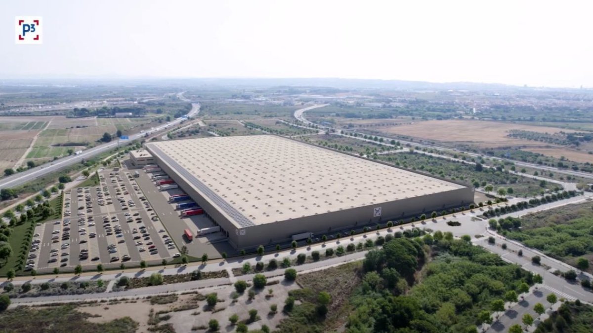 Imagen virtual del proyecto logístico P3 Reus.