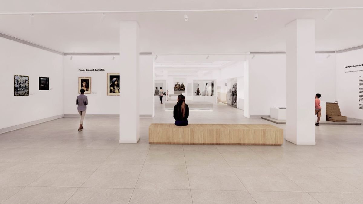 Imatge virtual de com s'espera que quedi una sala del Museu d'Art i Història de Reus amb la reforma. Es reinaugurarà el 30 de gener.