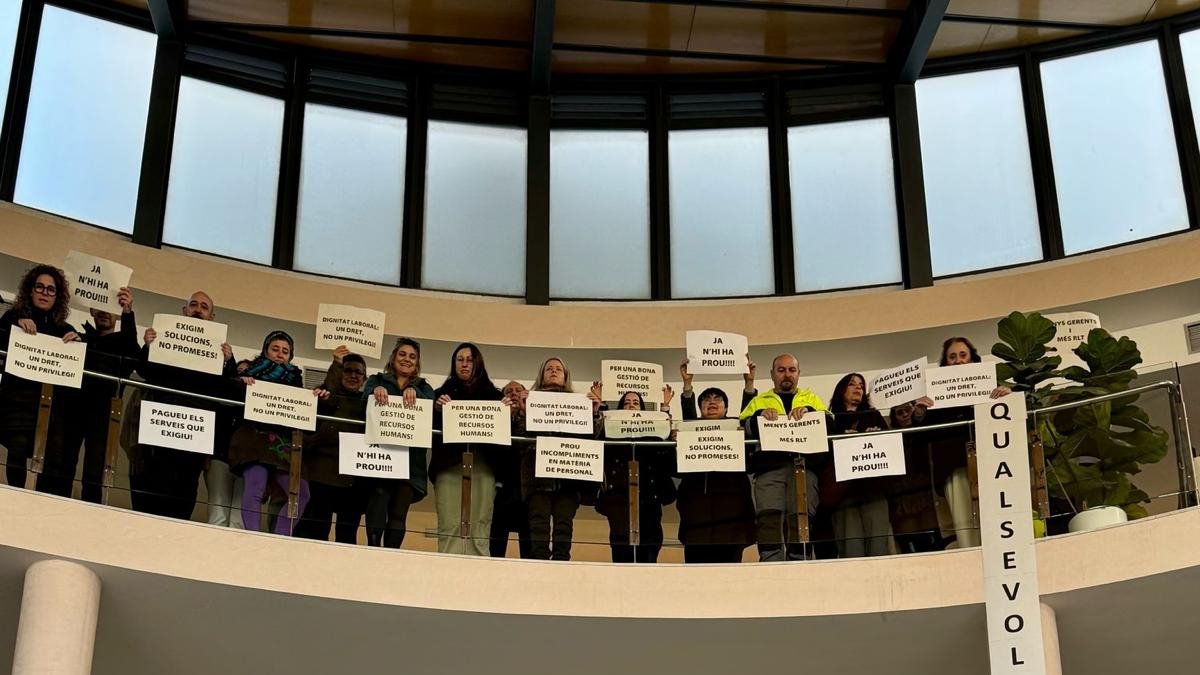 Imagen de los trabajadores durante la última movilización.