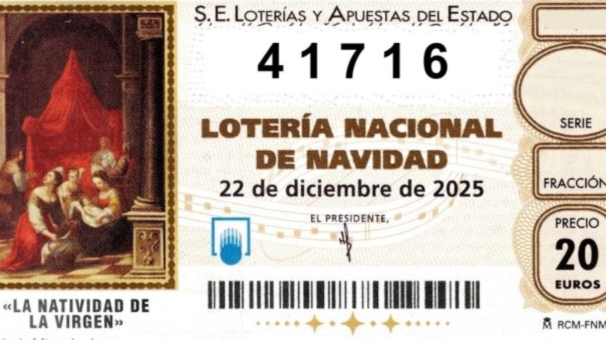 Imagen del número premiado que ha caído a Tarragona.