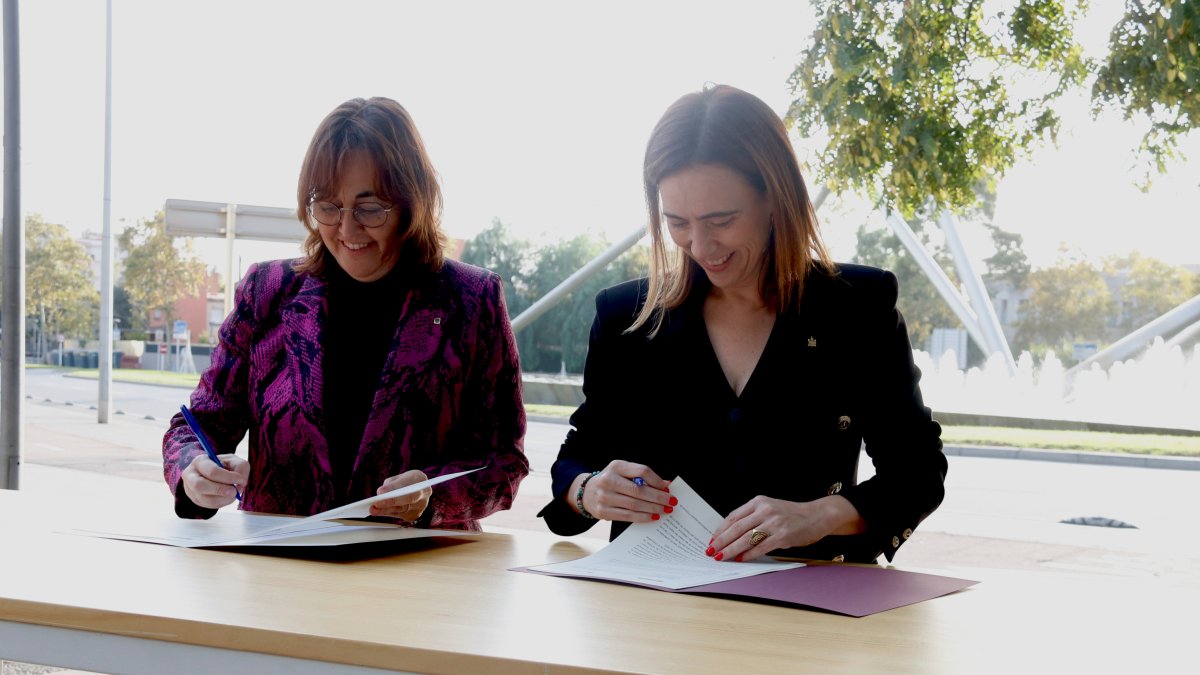 L'alcaldessa de Reus, Sandra Guaita, i la consellera de Territori, Sílvia Paneque