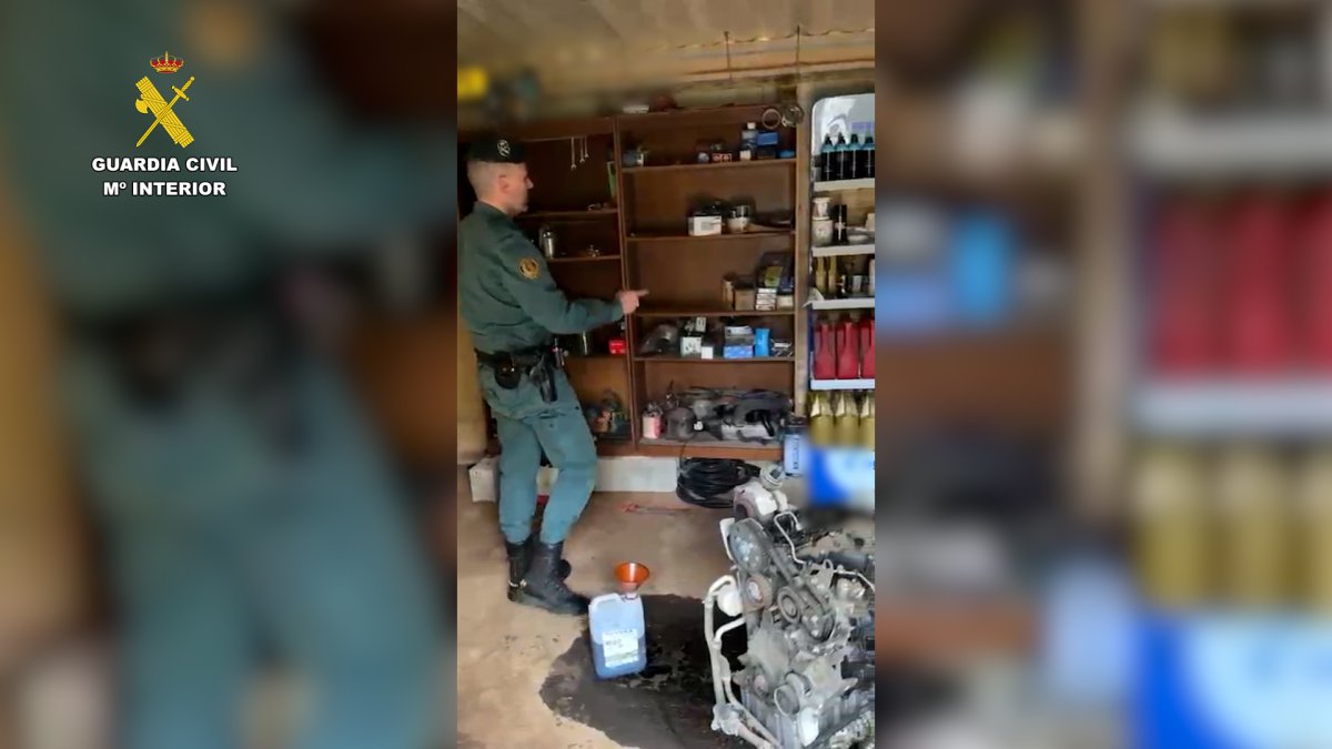 Imagen del taller ilegal.