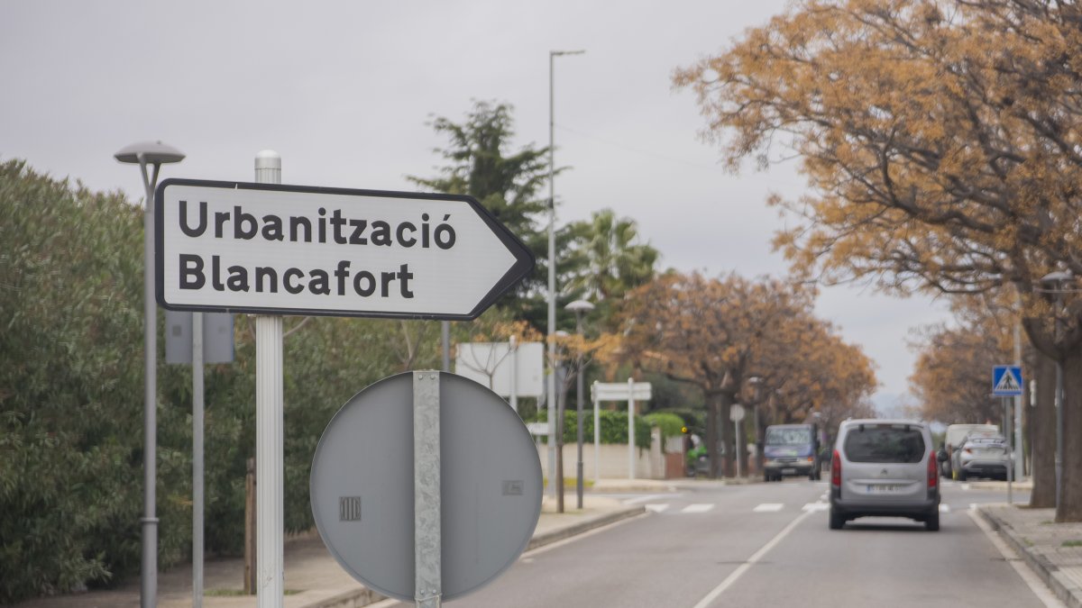 Entrada a la urbanización Blancafort de Reus