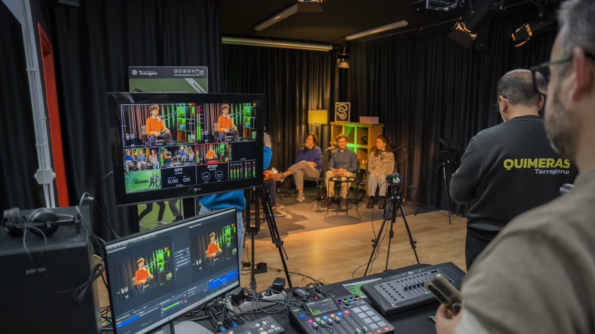 Imatge del plató principal de La Visual, on ahir es va celebrar l'acte de presentació de l'equipament. 