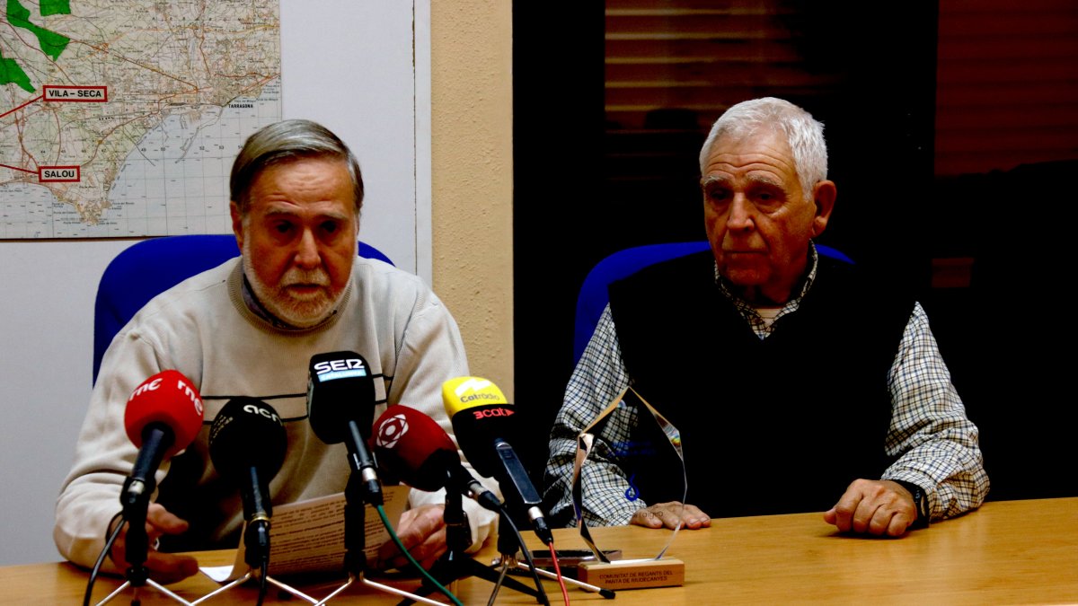 Miquel Àngel Prats i Joan Llaberia durant la roda de premsa