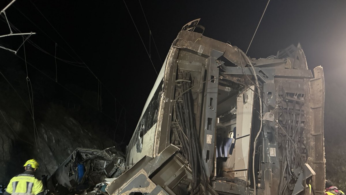 Imagen del tren accidentado.