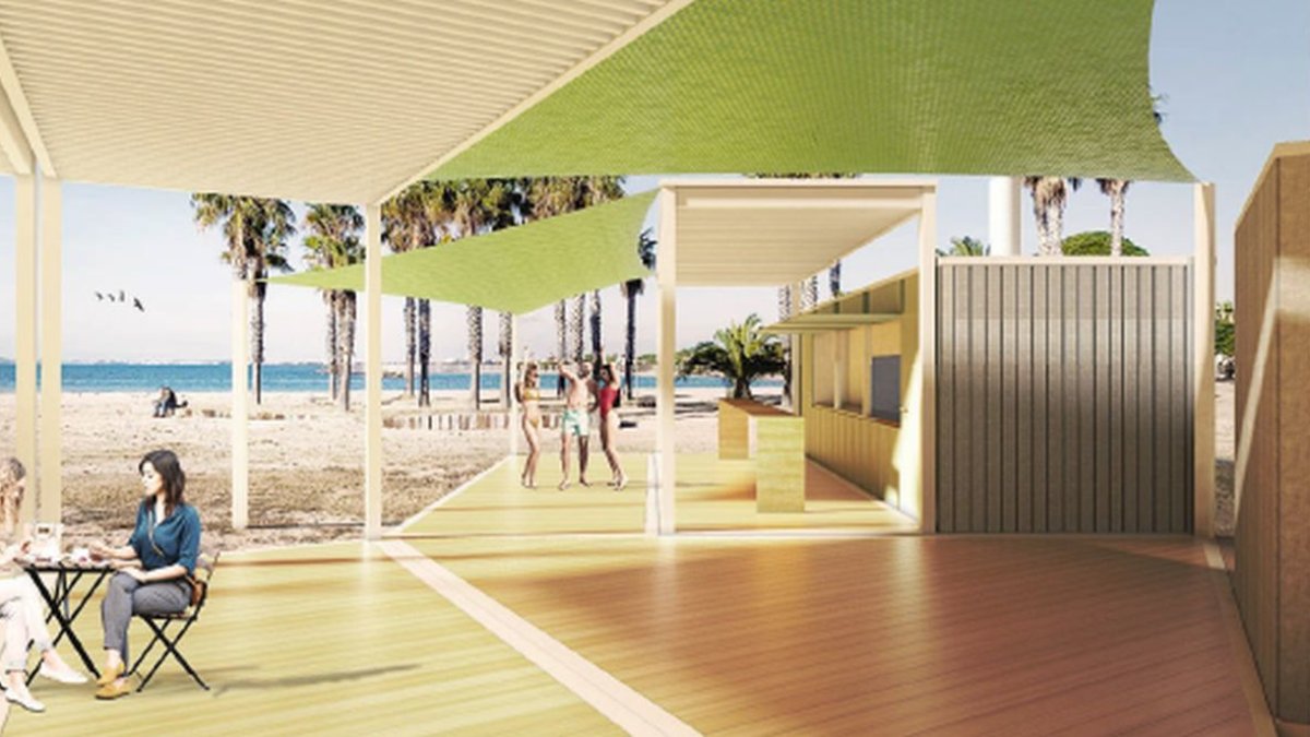 Recreació digital de les noves guinguetes previstes a Cambrils.