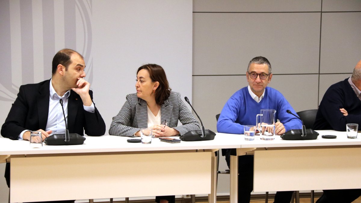 Reunió de seguiment de la situació ferroviària a Catalunya, a la seu del Departament de Territori