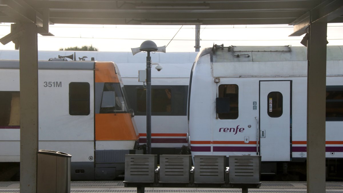 Imatge d'un tren aturat a l'estació de Tarragona