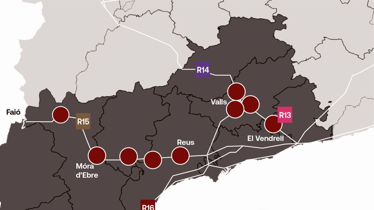 Mapa dels punts «crítics» a Tarragona