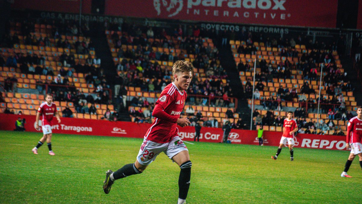 Oriol Subirats durant un partit amb el primer equip.