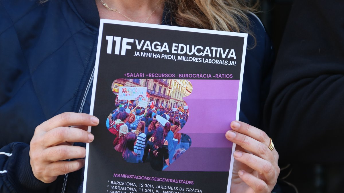 Un cartell anunciant la vaga de dimecres vinent