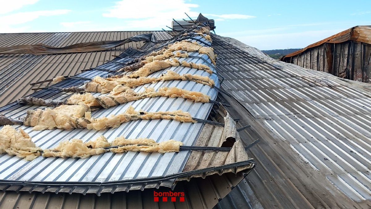 Imatge dels desperfectes que està provocant la borrasca Nils a Catalunya.