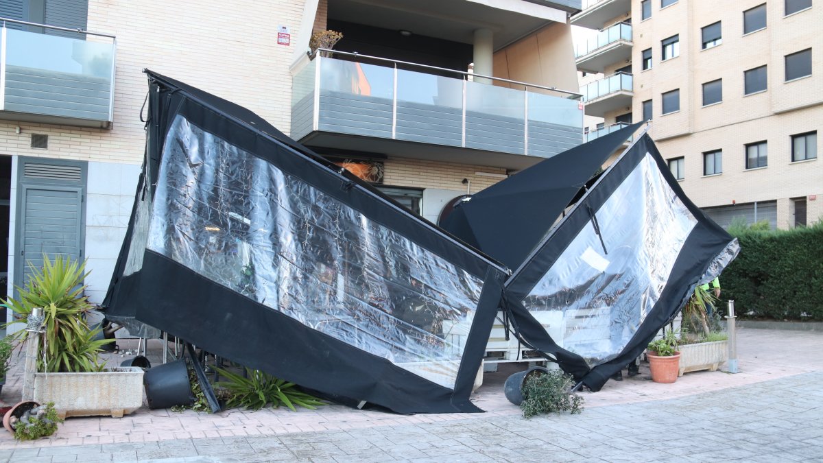 Imatge dels efectes que ha provocat la borrasca Nils a Catalunya.