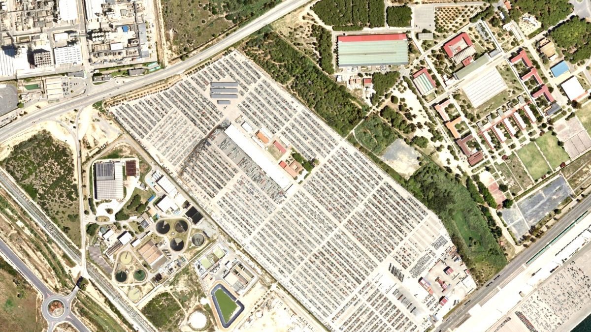 Mapa de la campa de vehicles del Port.