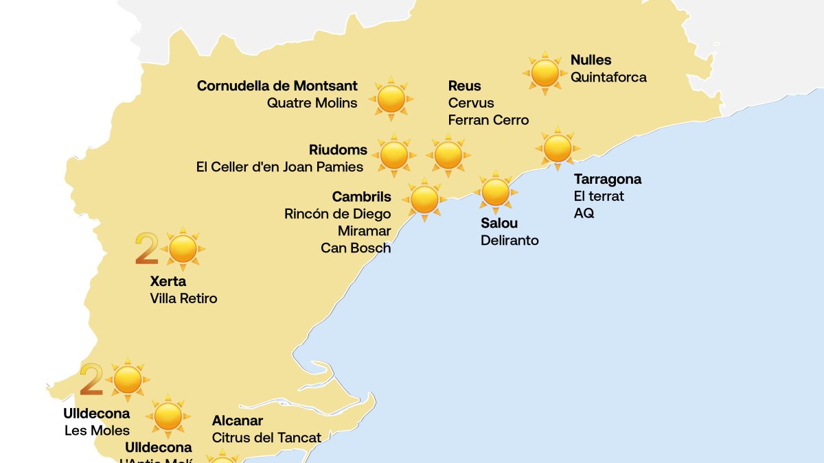 Mapa de los restaurantes con Sol Repsol en Tarragona.