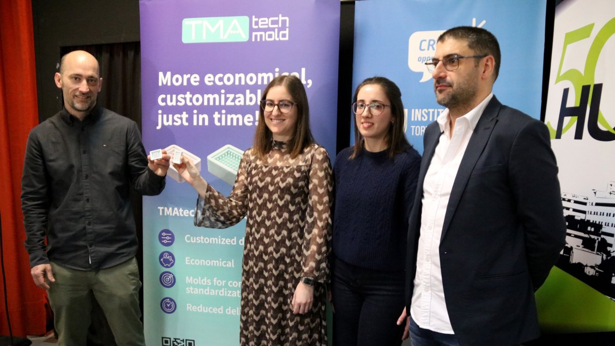 Rosendo Ferri, Tàbata Sànhez, Ester Sauras i Carlos Lòpez, coordinadors i impulsors del projecte TMAtech Mold.