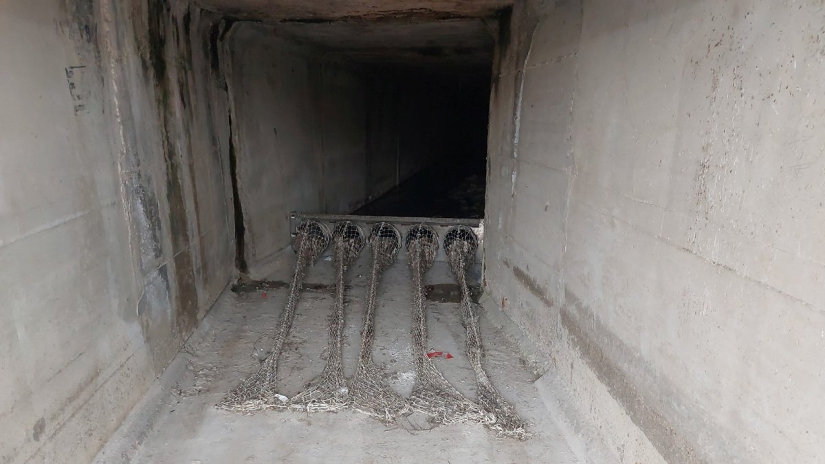 Una de les xarxes instal·lades per Ematsa al parc Francolí.