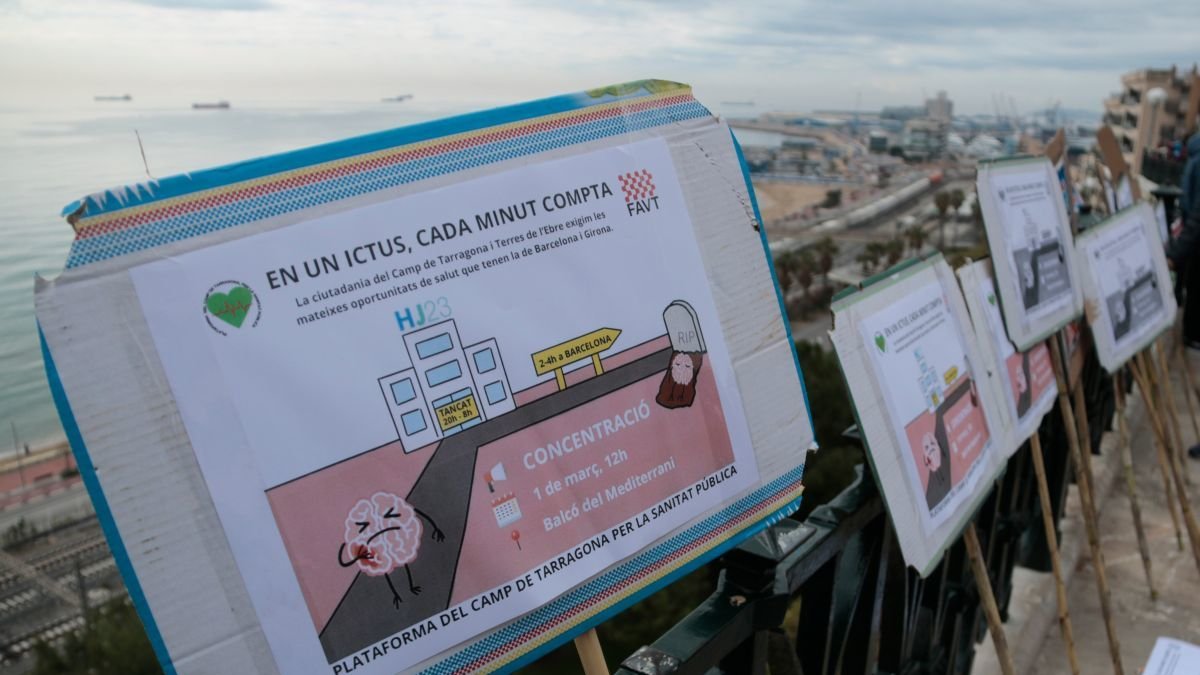 Imatge d'una de les pancartes de la manifestació d'ahir.