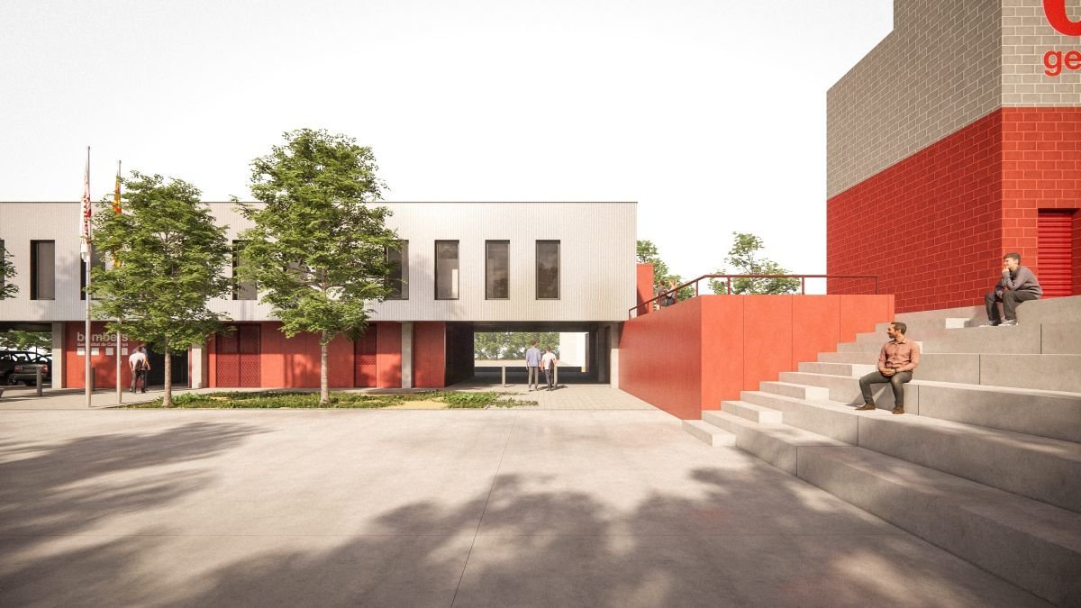 Imatge virtual de com s'espera que quedi el Parc de Bombers de Reus, una vegada completades les obres de rehabilitació.