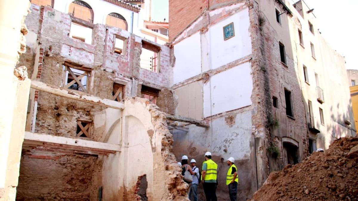 Fotografía del espacio donde van a llervase a cabo las restauraciones de la muralla de Sant Francesc.