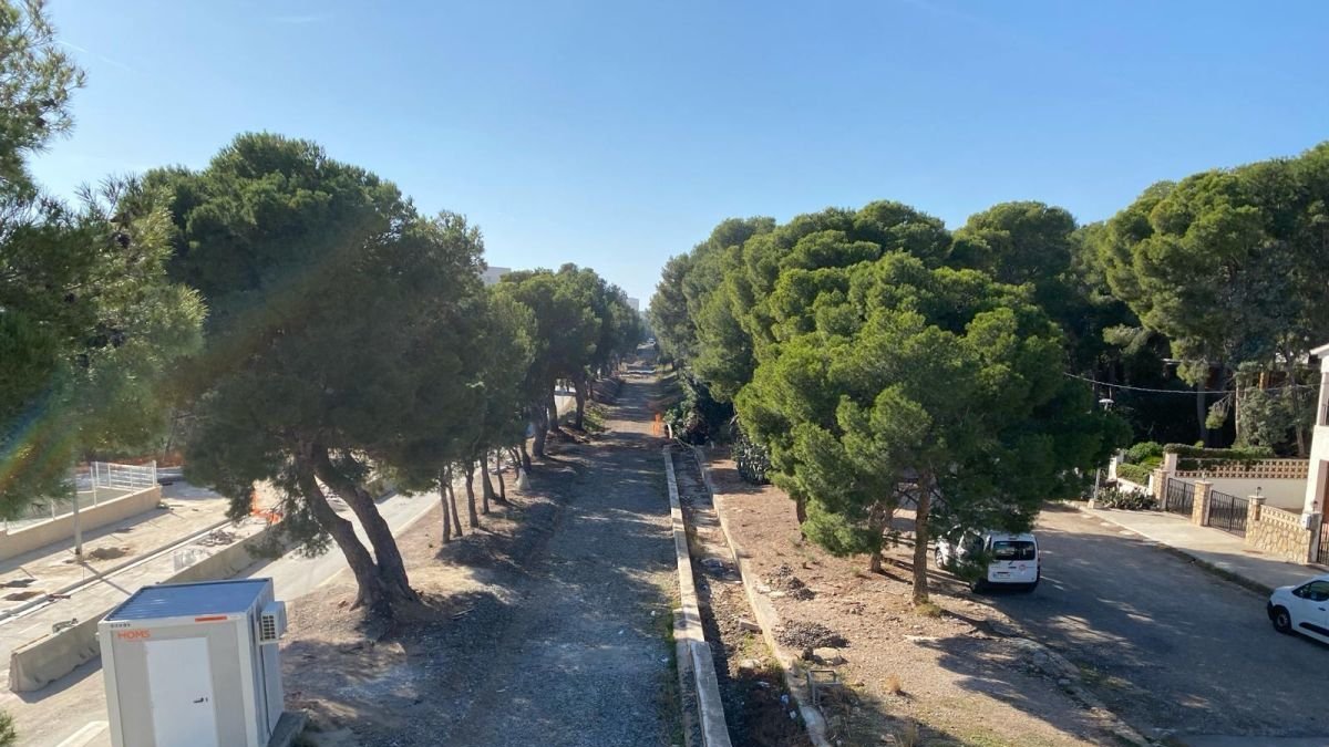 Imagen del tramo por donde pasará la Vía Verde en Mont-roig del Camp.
