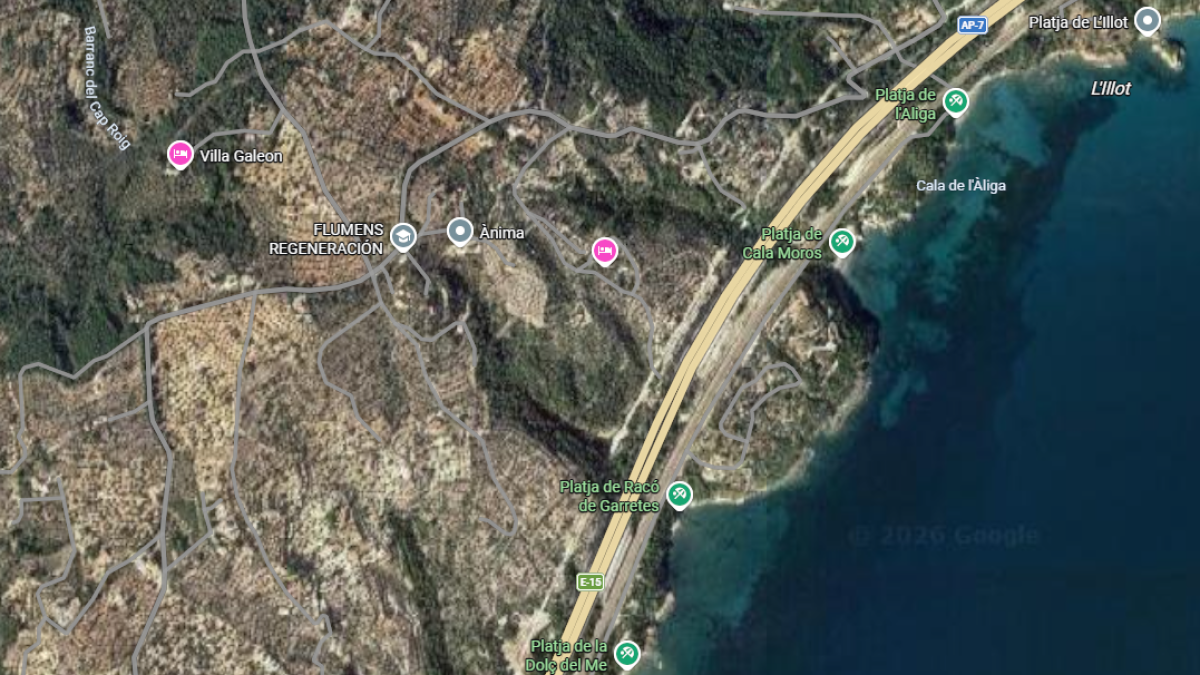 El accidente ha tenido lugar entre el Perell'ó y l'Ametlla de Mar.