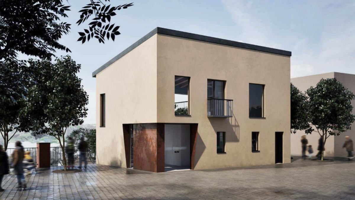 Recreació digital de l'estat final del Centre de promoció sociocultural i econòmica.