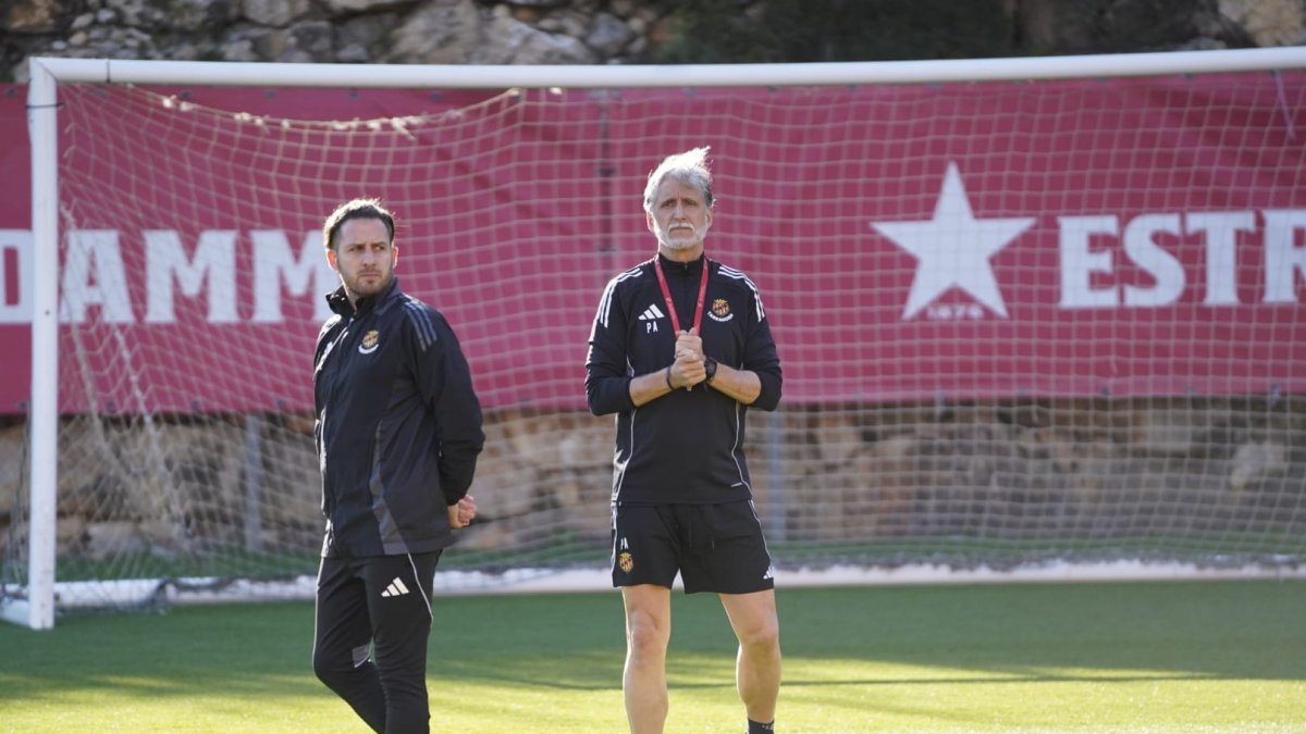 Pablo Alfaro durant el primer entrenament.