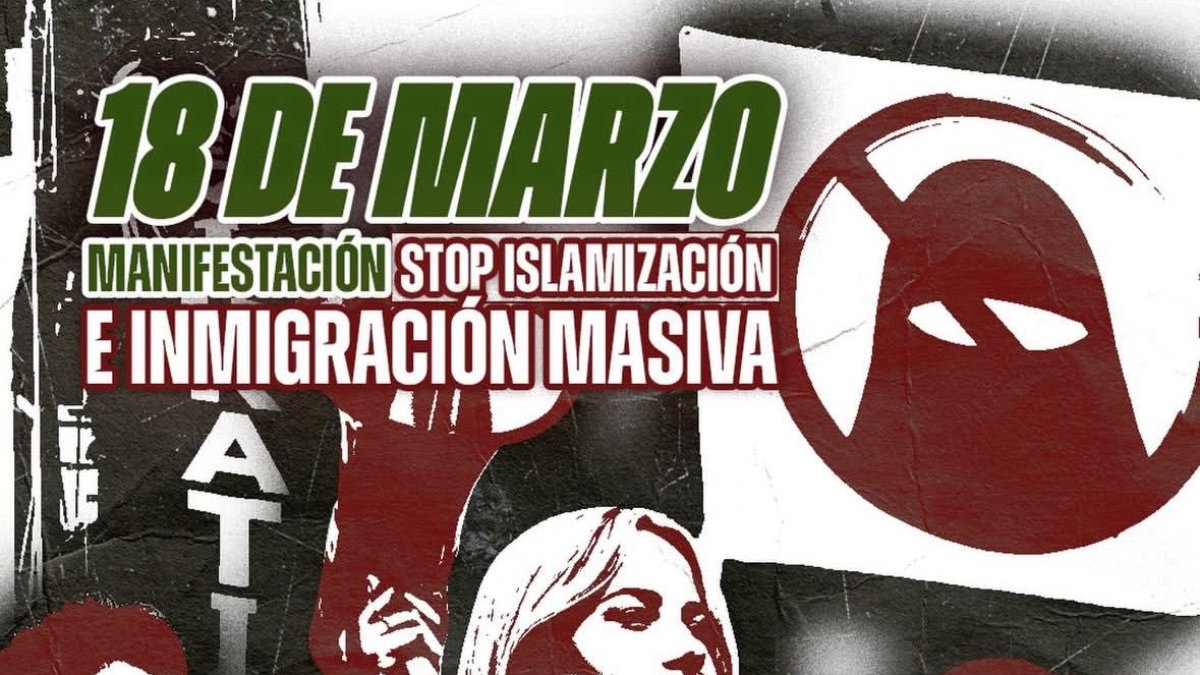 Cartel de la manifestación de Vox en Bonavista.